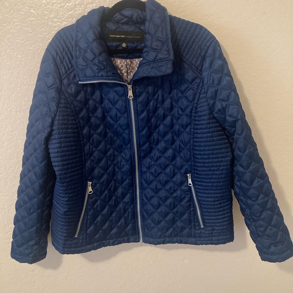Marc New York Blue Quilted Puffer Jacket